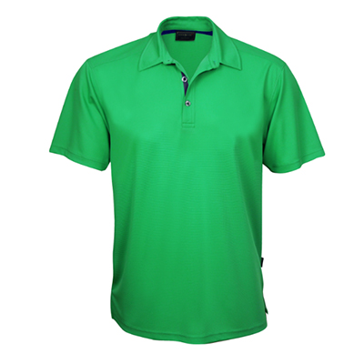 Stencil Polo T Shirt Men Green