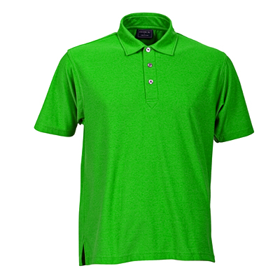 Stencil Polo T Shirt Men Light Green Navy Lining